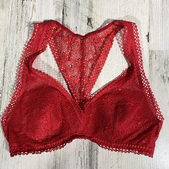 Victoria’s Secret Lace Bra Bralette Pink Size S No Padding - Picture 1 of 5